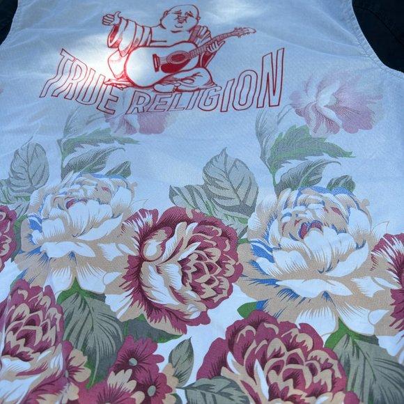 True Religion Floral Bomber Jacket Womens Large - Picture 5 of 12